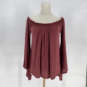 Active USA Bell Sleeve Off Shoulder Top Size M Witchy Whimsigoth Gothic Boho